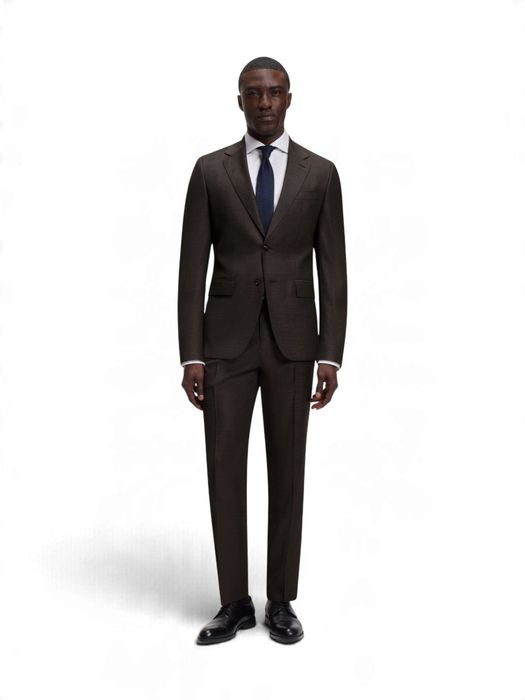 Bruine geklede broek H-Genius Boss black