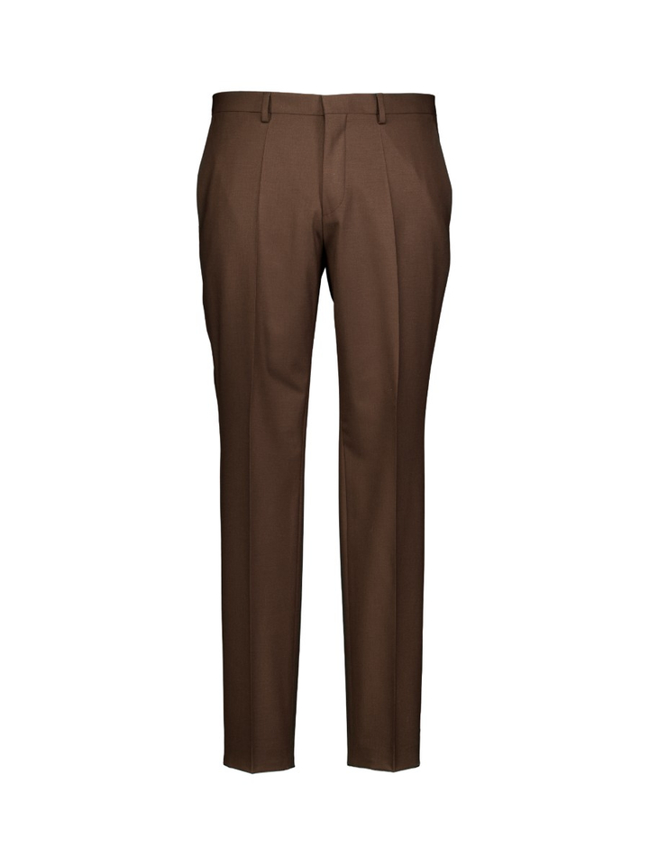 Donkerbruine kostuumbroek Hugo Boss