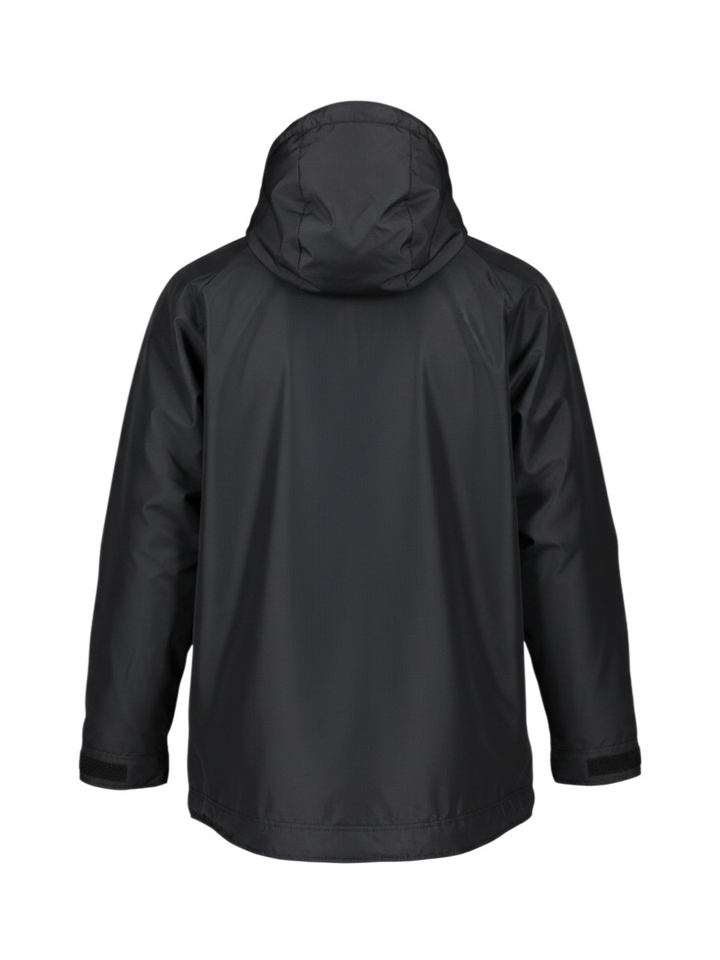 Zwarte jas met rits en kap Hugo Boss 