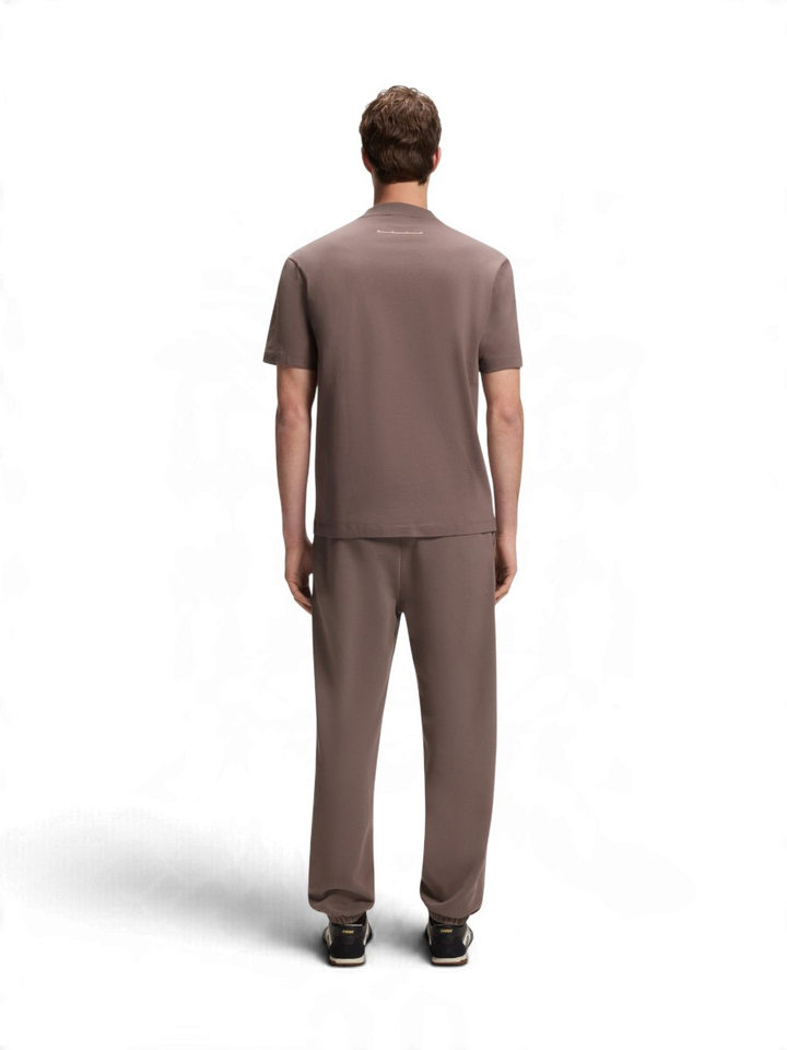 Taupekleurige t-shirt met korte mouwen en ronde hals Datri Hugo Boss