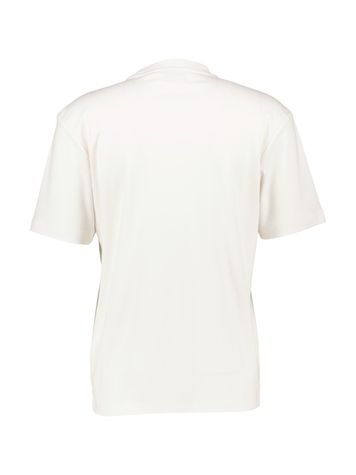 Ecru t-shirt met rits detail Derenn Hugo Boss