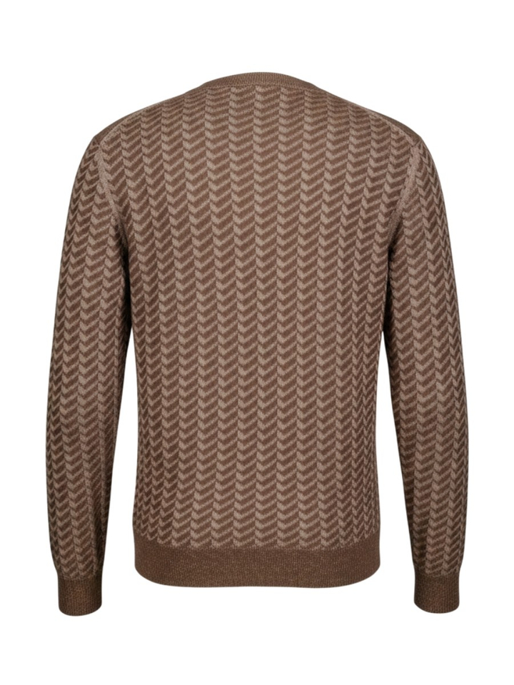 Rust copper trui met ronde hals en details Simond Hugo Boss