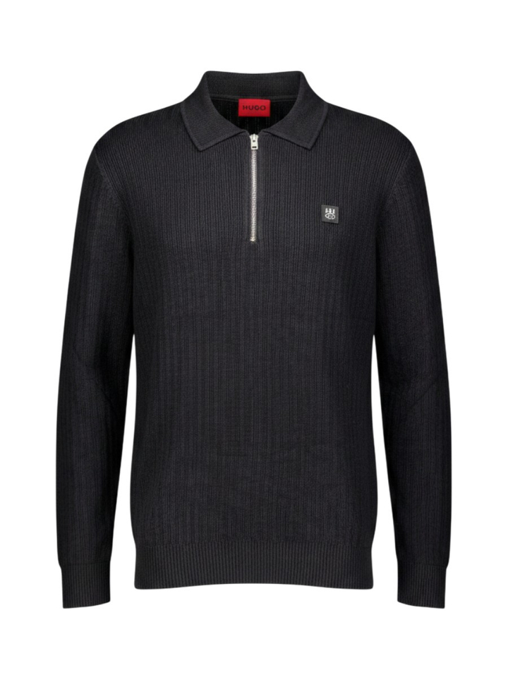 Zwarte half zip trui Hugo Red
