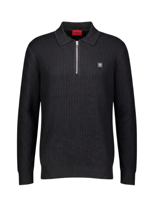 Zwarte half zip trui Hugo Red