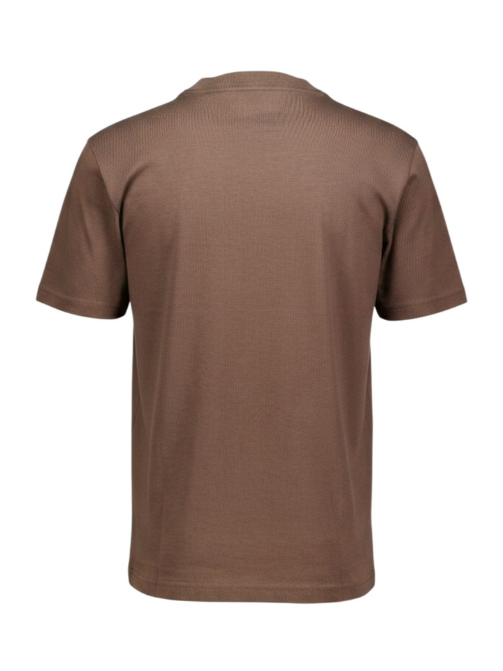 Bruine casual t-shirt met odruk Dirom Hugo 