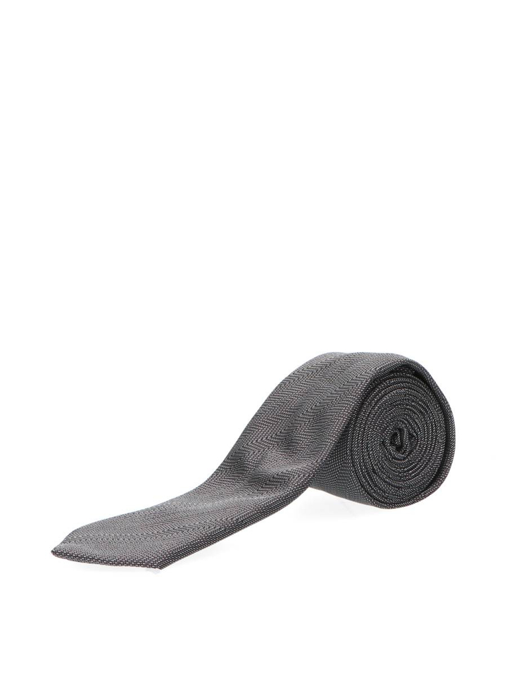 Zwarte stropdas met details Hugo Boss 