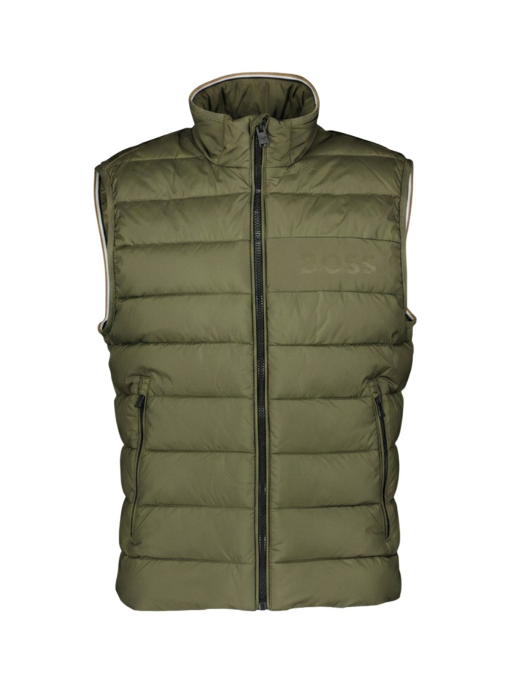 Kaki groene bodywarmer Hugo Boss 