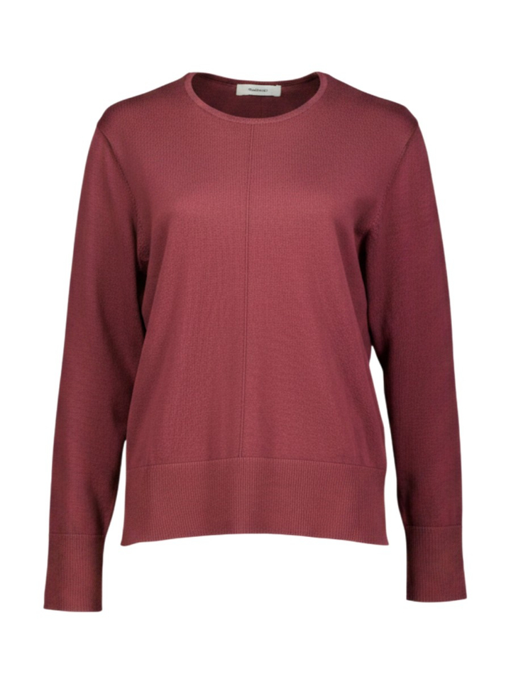 Bordeaux katoenen fijne pull Selected