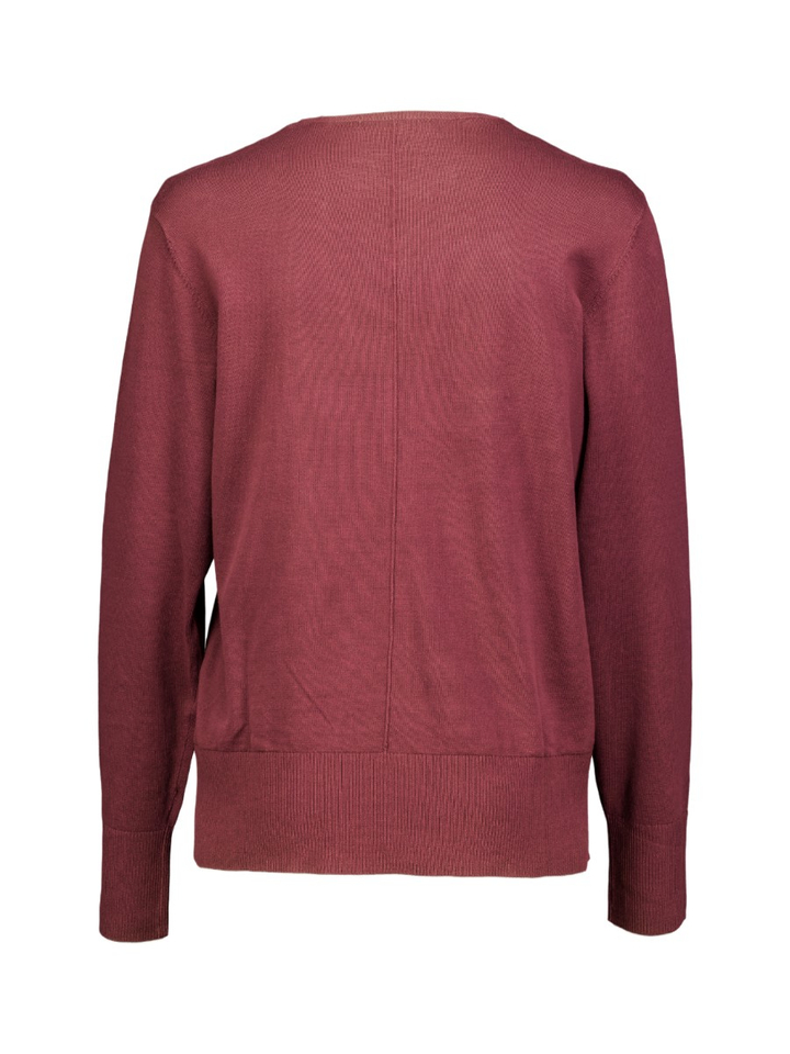 Bordeaux katoenen fijne pull Selected