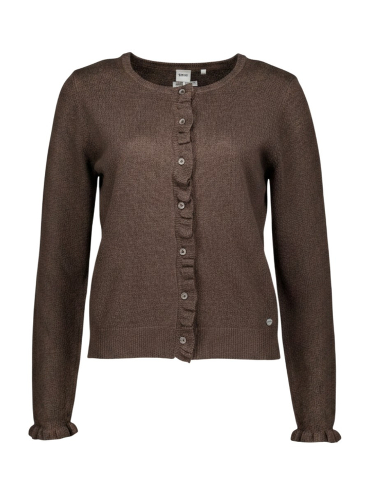 Donkerbruine cardigan in wol Brax