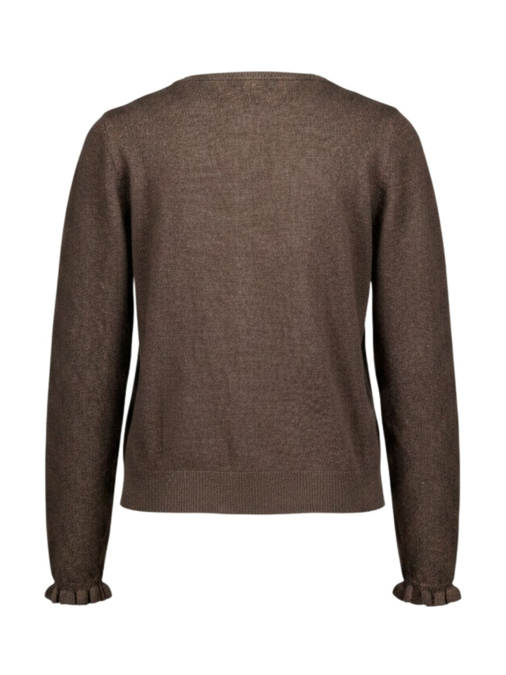 Donkerbruine cardigan in wol Brax