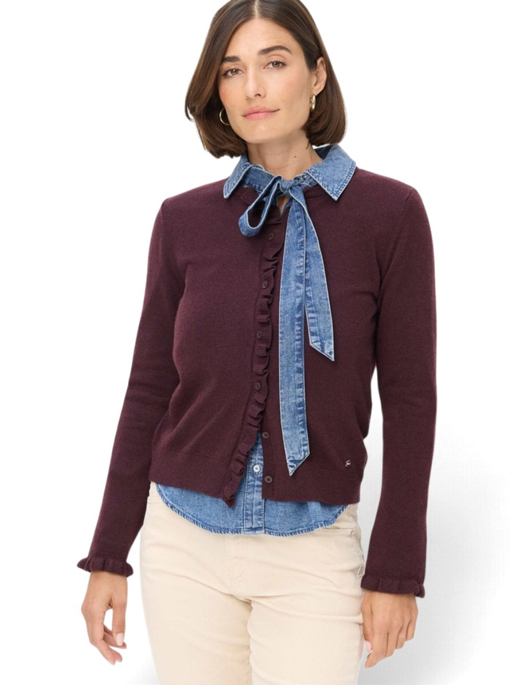 Bordeaux cardigan in wol Brax