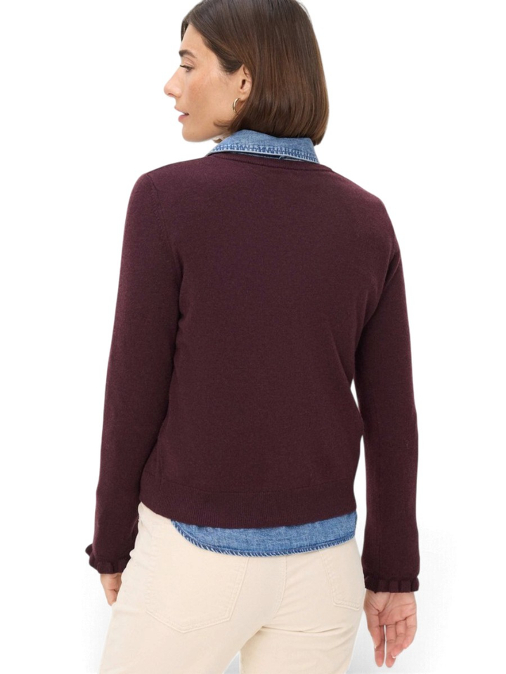 Bordeaux cardigan in wol Brax