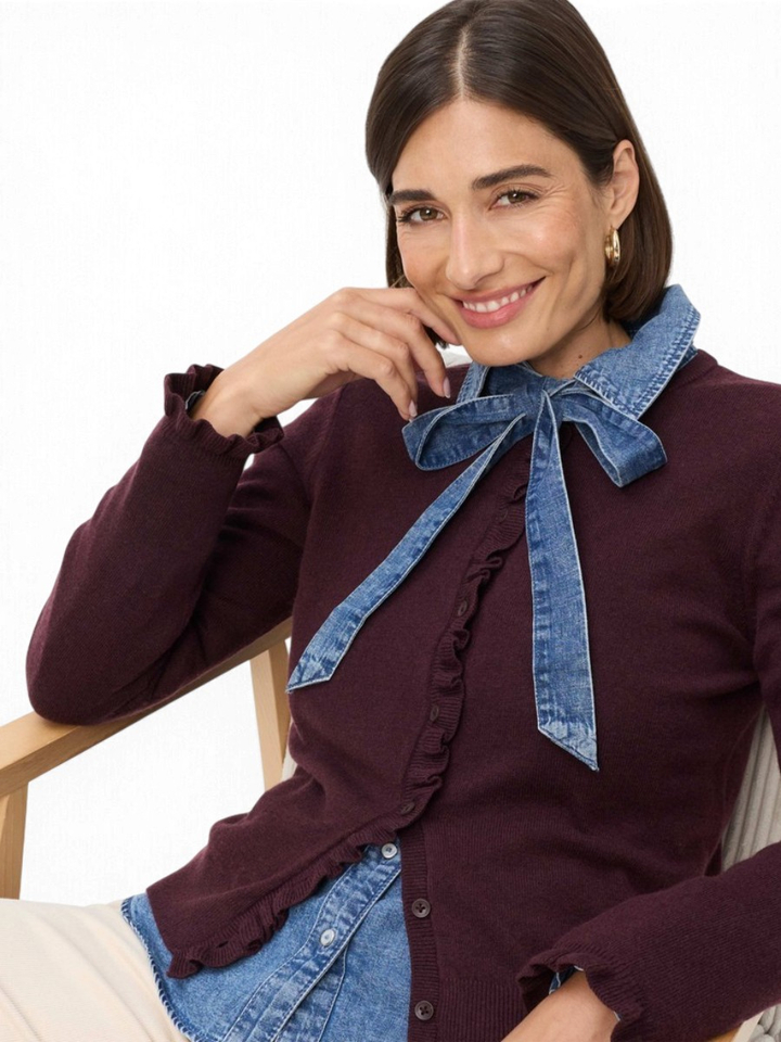 Bordeaux cardigan in wol Brax