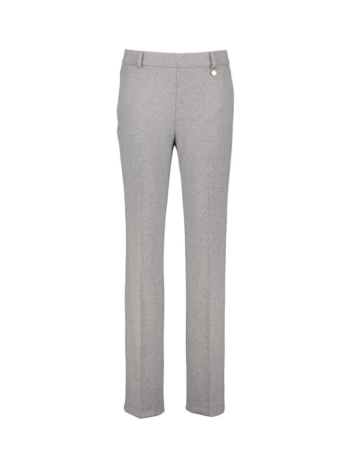 Grijze geklede broek met rechte pijpen en elastiek  Lillyth Raphaela