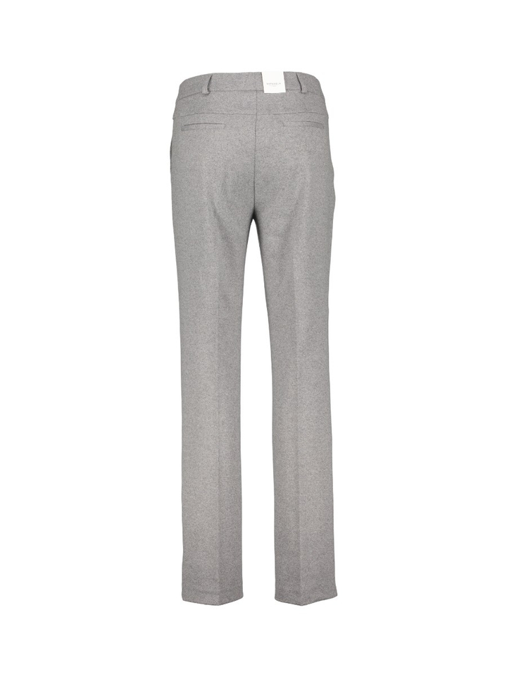 Grijze geklede broek met rechte pijpen en elastiek  Lillyth Raphaela
