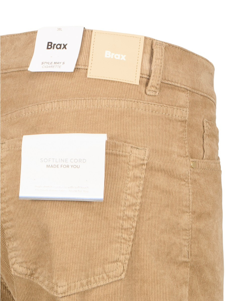 Bruine broek in ribfluweel Brax 