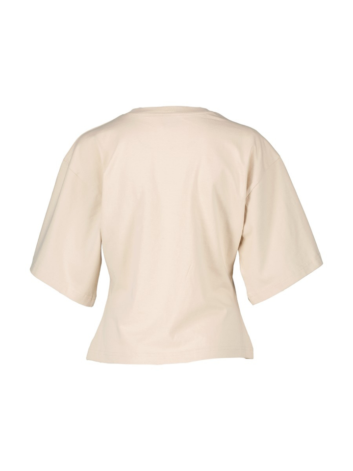 Ecru t-shirt met ronde hals Neo Noir