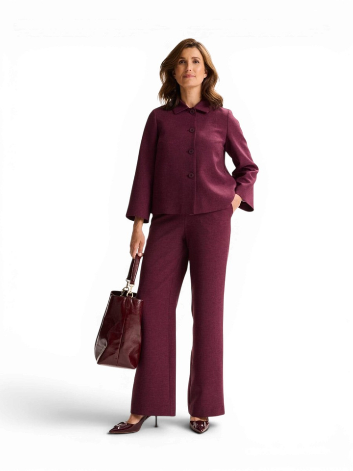 Bordeaux broek met rechte pijpen Cana Mayerline