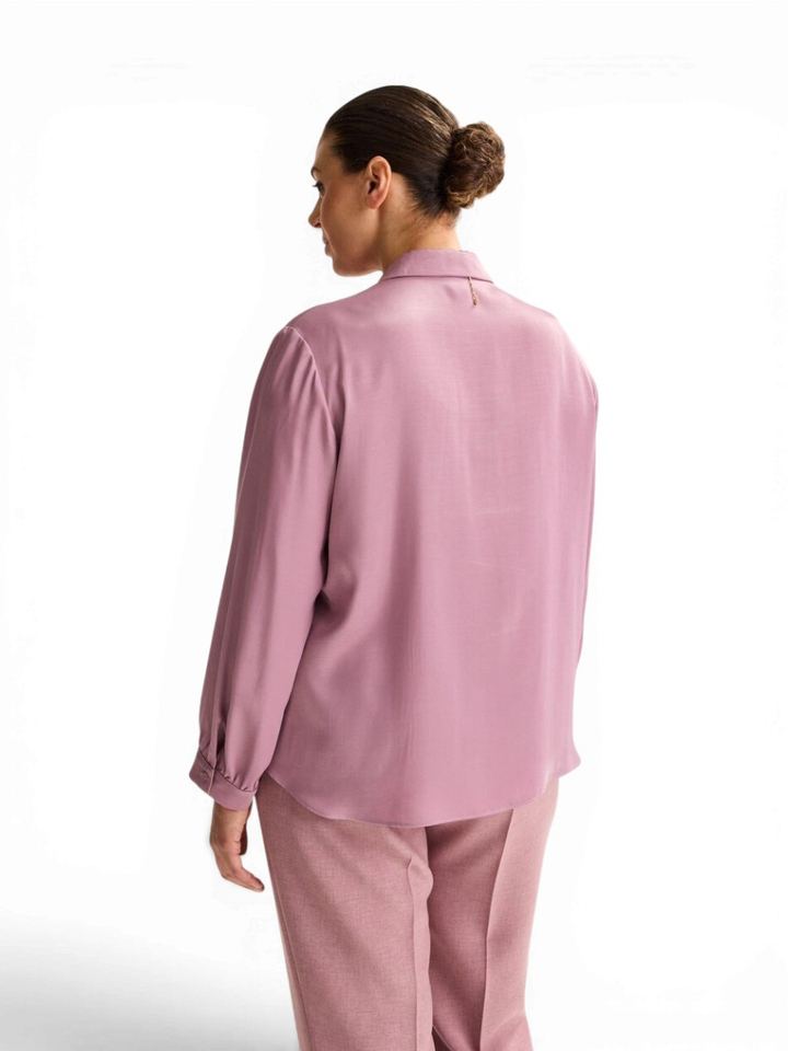Lichtroze hemdblouse in elastisch satijn Jarda Mayerline
