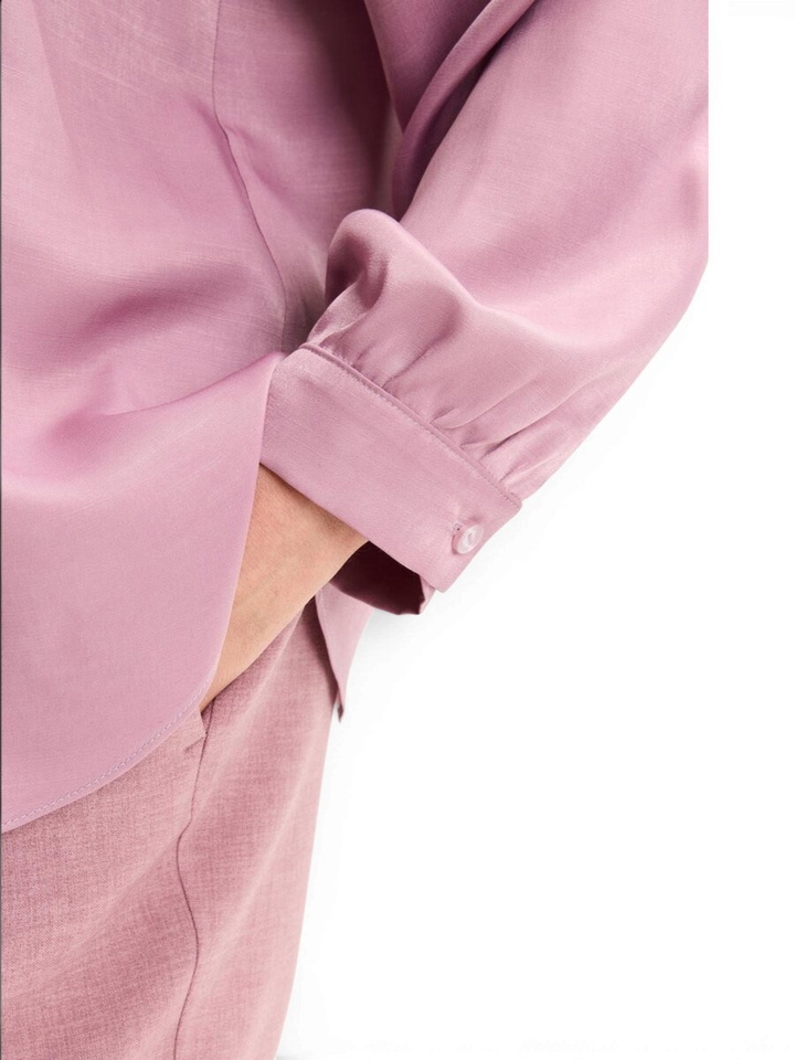 Lichtroze hemdblouse in elastisch satijn Jarda Mayerline