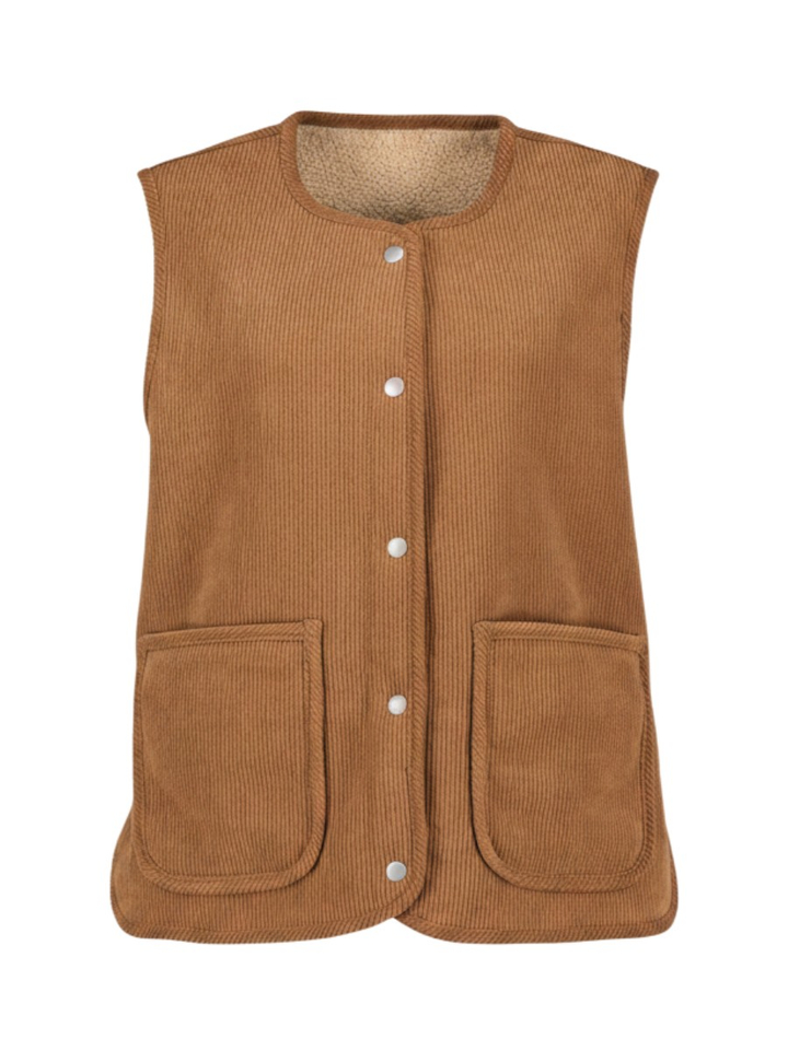 Camelkleurig omkeerbare bodywarmer Vila