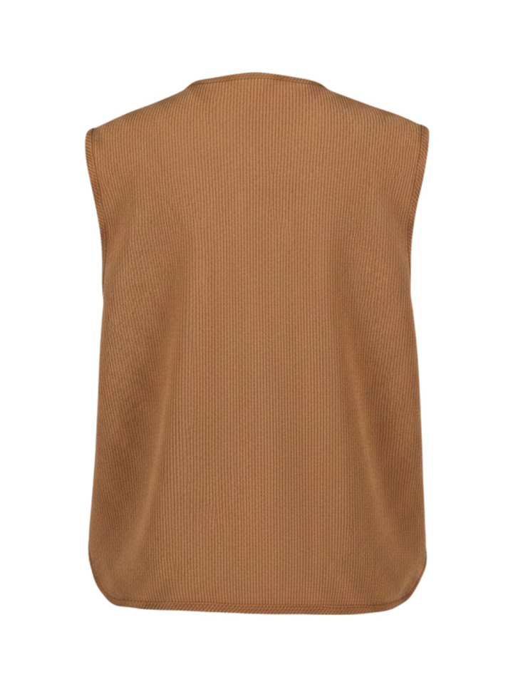 Camelkleurig omkeerbare bodywarmer Vila