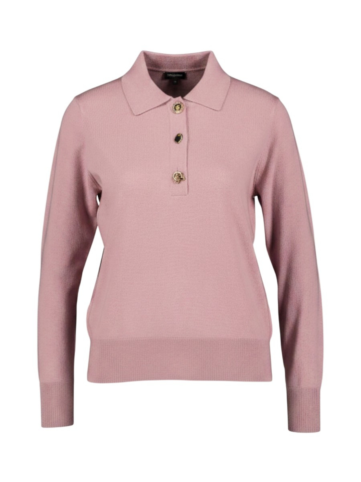 Roze trui met gouden knoopdetail Mayerline