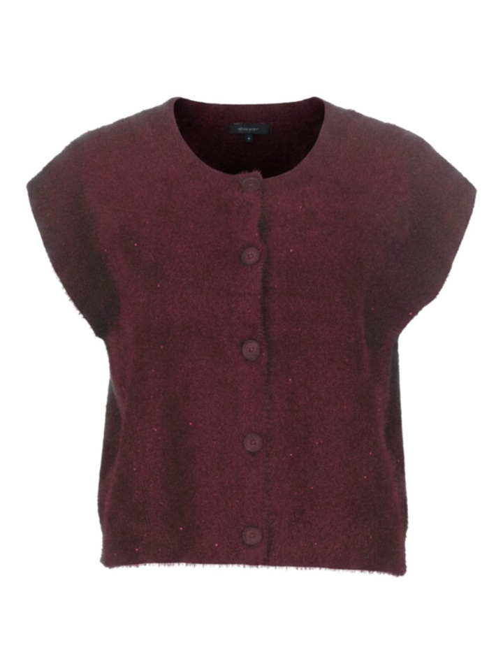 Bordeaux gilet met knoopsluiting Antoinette Mayerline