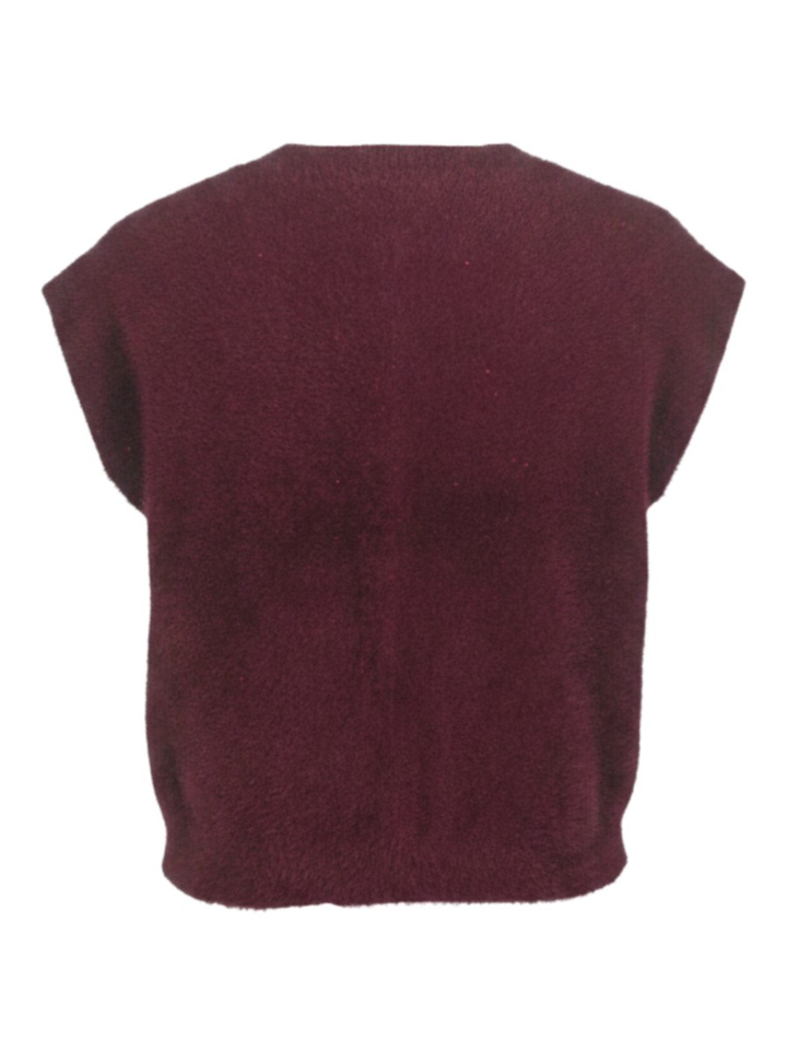 Bordeaux gilet met knoopsluiting Antoinette Mayerline