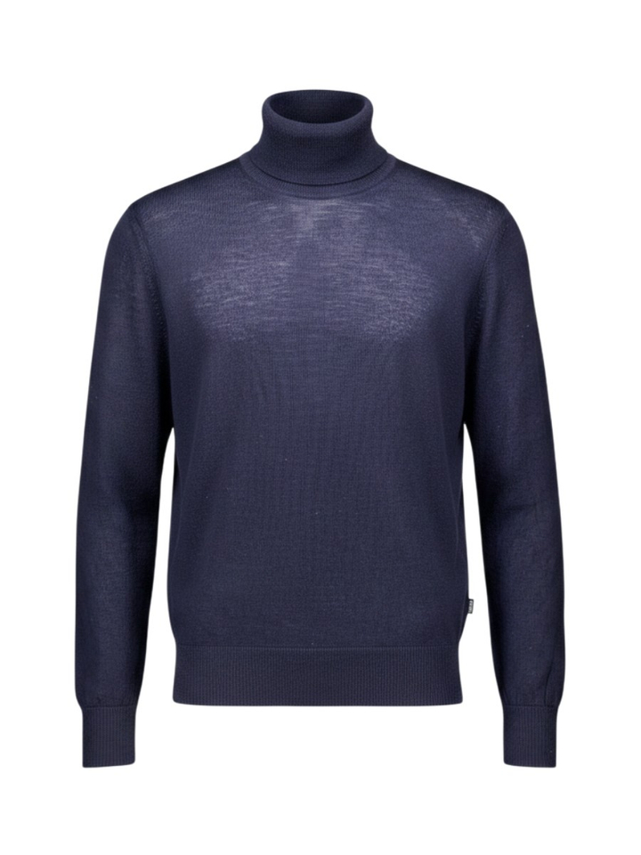 Donkerblauwe trui met rolkraag Musso Hugo Boss 