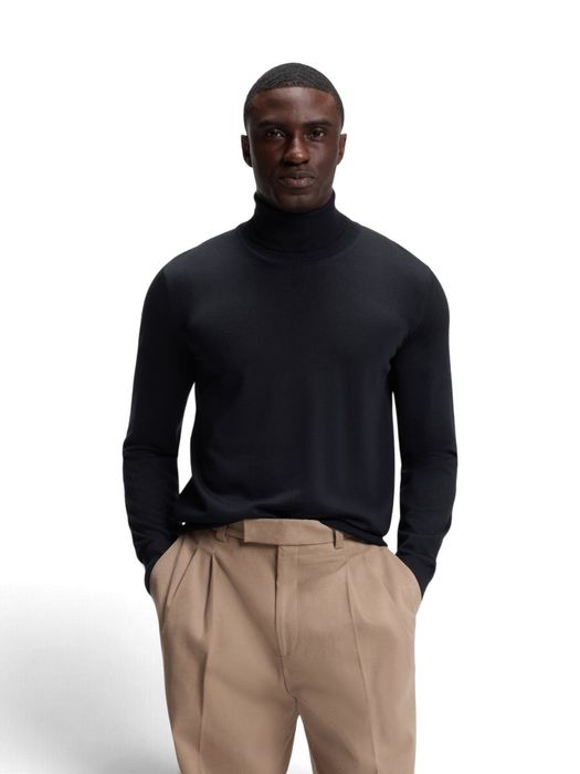 Donkerblauwe trui met rolkraag Musso Hugo Boss