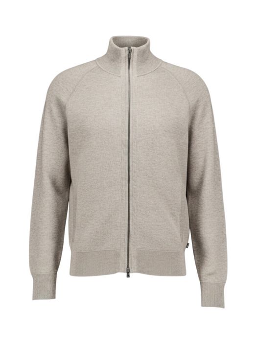 Lichtbruine pull met rits Fabiano Boss Black