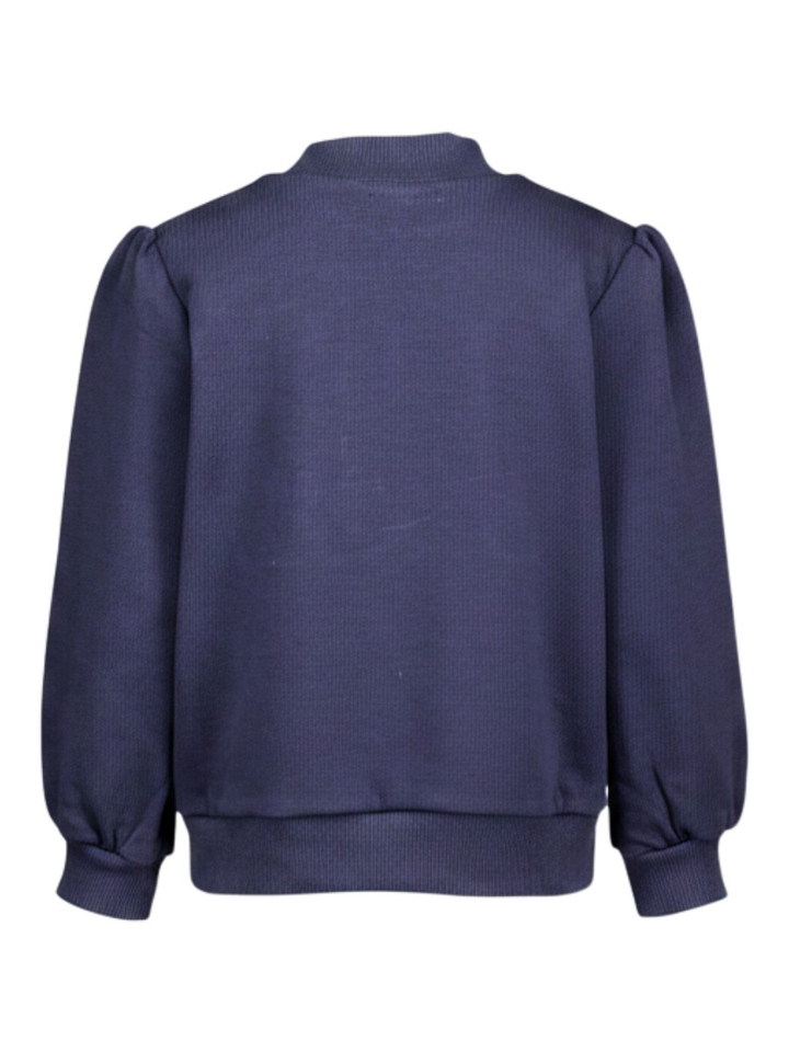 Donkerblauwe sweater met opdruk Billieblush 