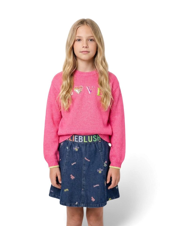Roze pink trui Love Billieblush