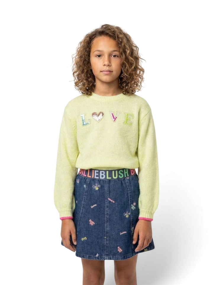 Gele gebreide trui BillieBlush