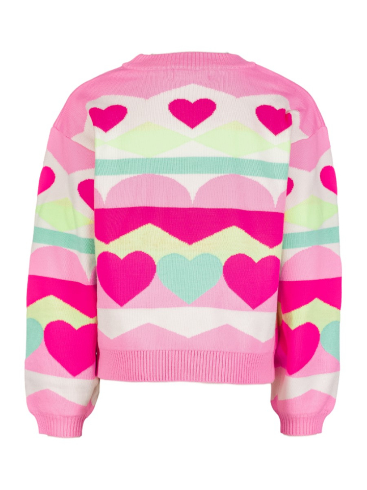 Multicolor trui met hartjes Billieblush