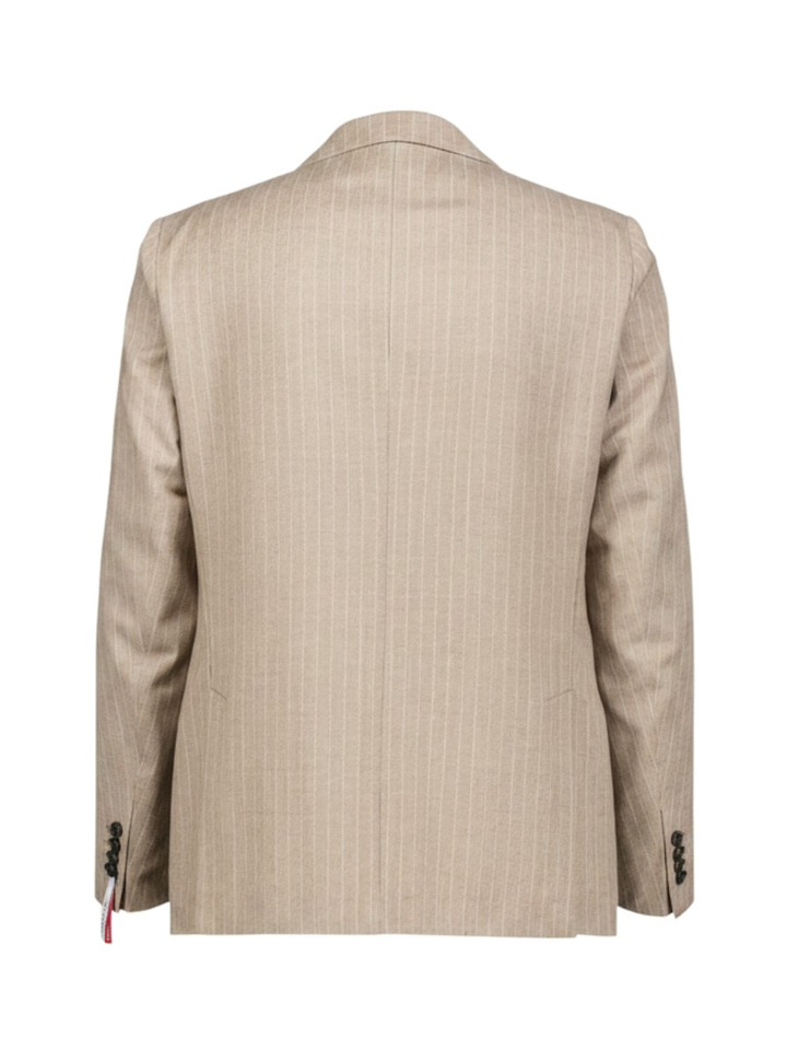 Beige gestreepte kostuumblazer Bauk Roy Robson 