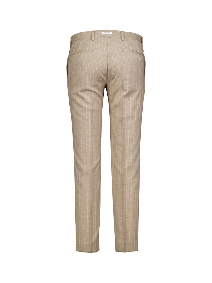 Beige gestreepte kostuumbroek Baukasten Roy Robson
