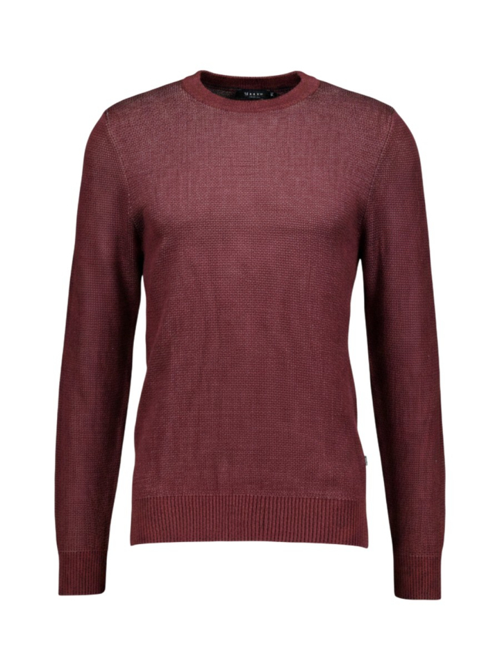 Bordeaux pull met ronde hals Maerz