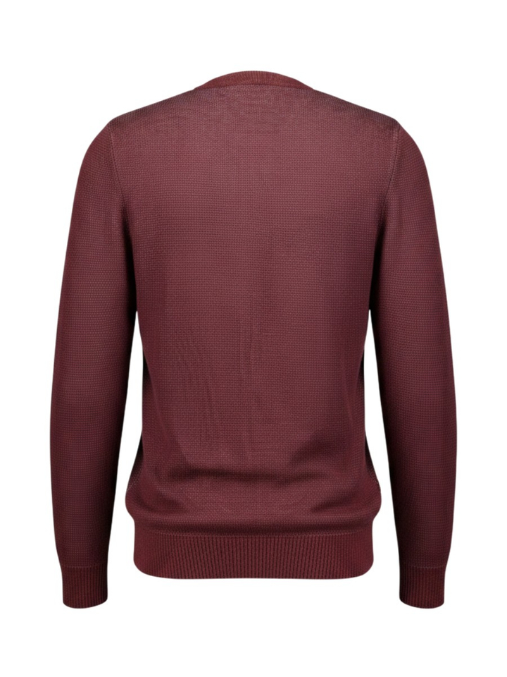 Bordeaux pull met ronde hals Maerz