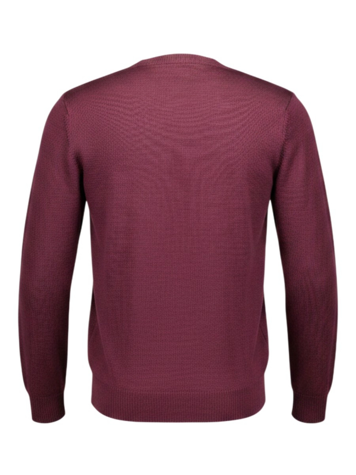 Bordeaux pull met ronde hals Maerz