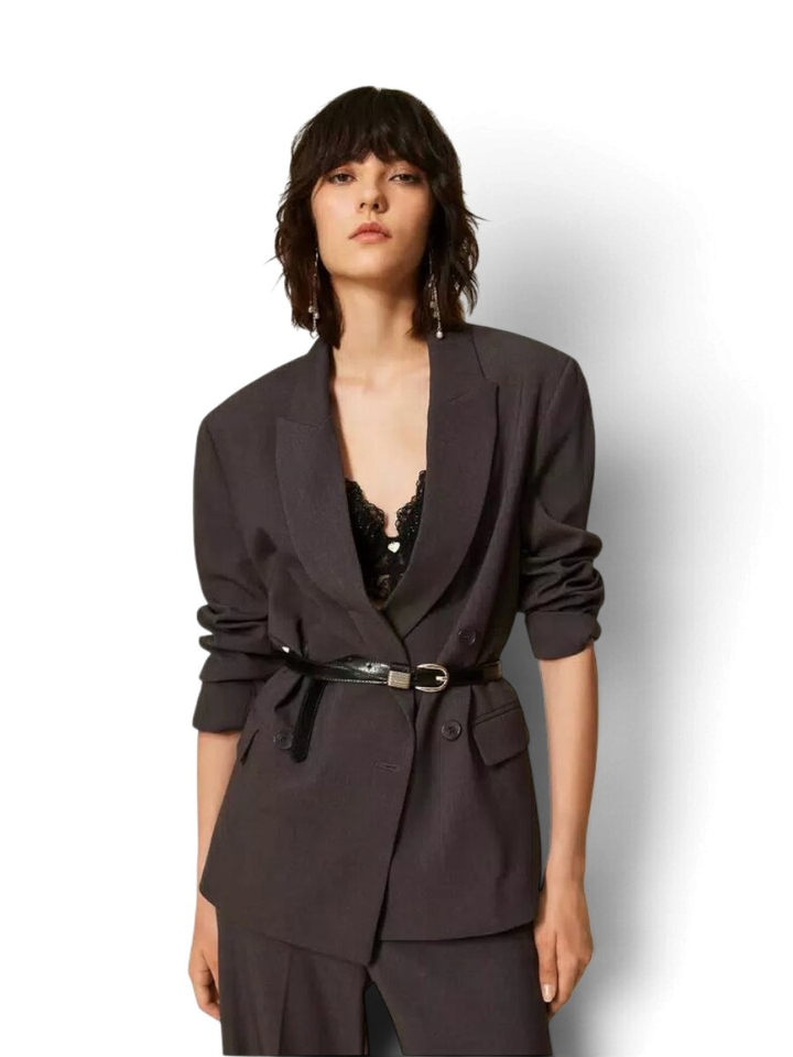 Zwarte oversized blazer Twinset