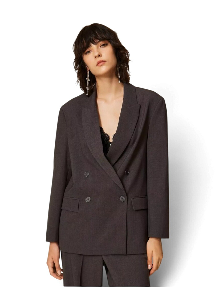 Zwarte oversized blazer Twinset 