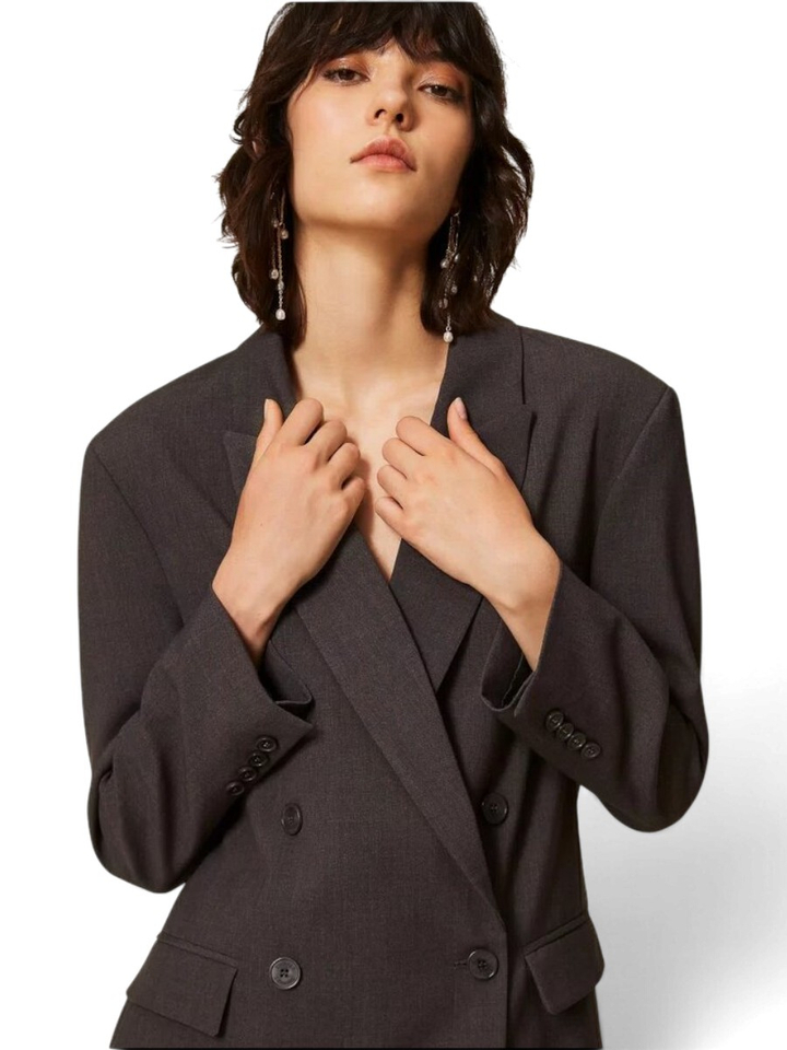 Zwarte oversized blazer Twinset