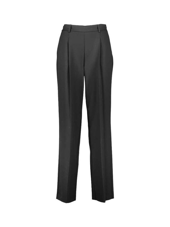 Zwarte wijde broek met bandplooi Twinset