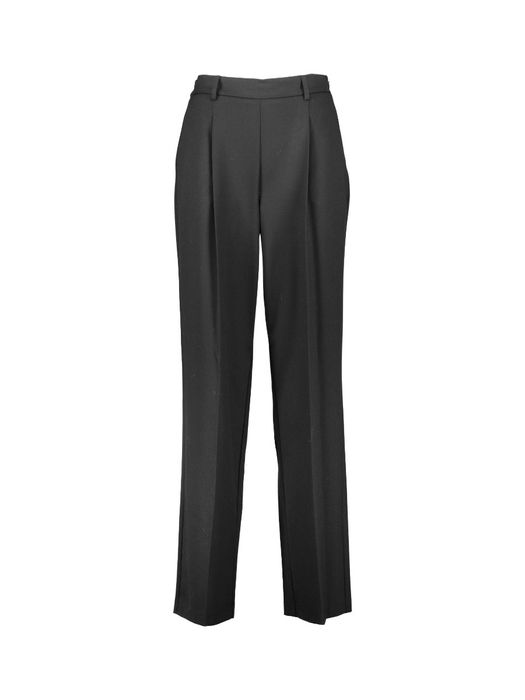 Zwarte wijde broek met bandplooi Twinset