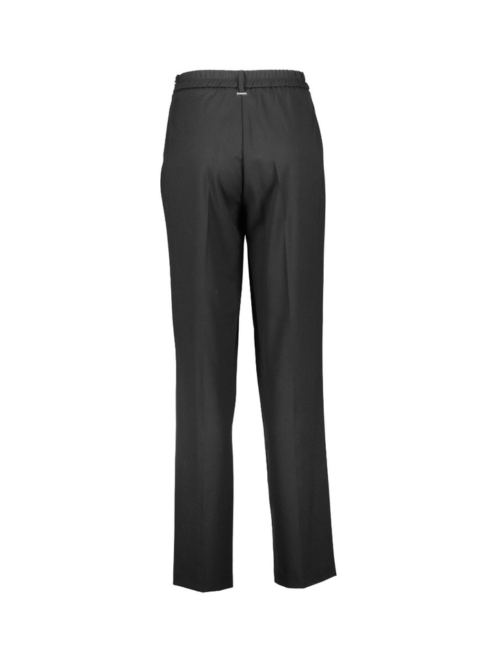 Zwarte wijde broek met bandplooi Twinset