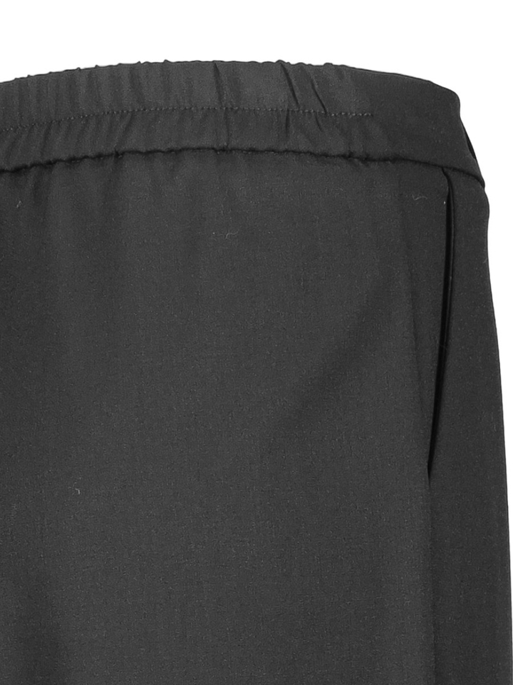 Zwarte wijde broek met bandplooi Twinset