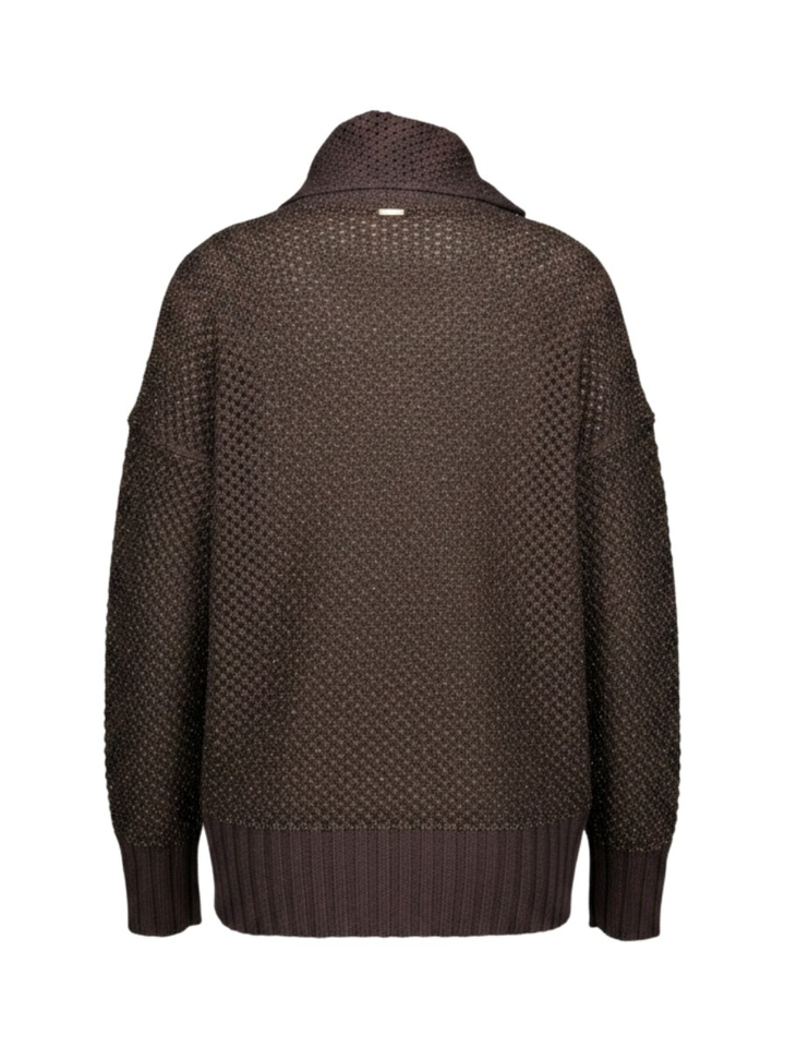Bruine gehaakte trui met metallic Twinset Milano